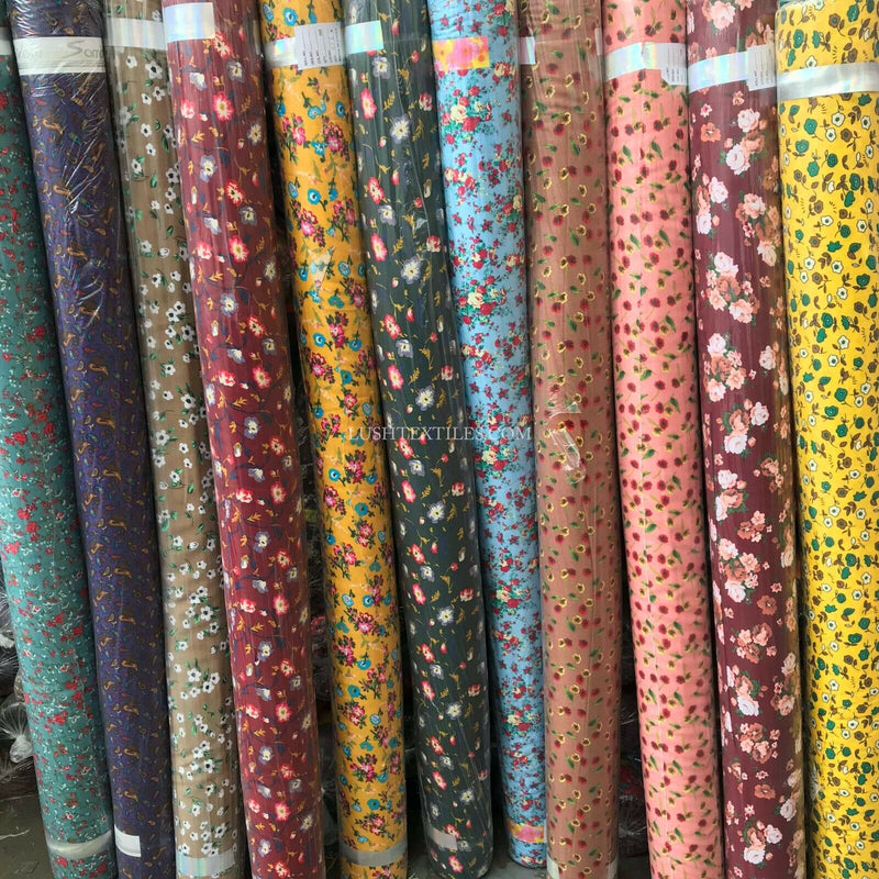 100% Viscose Prints Dressmaking Fabric Summer Skirts Midi Dress Shirts Tunics