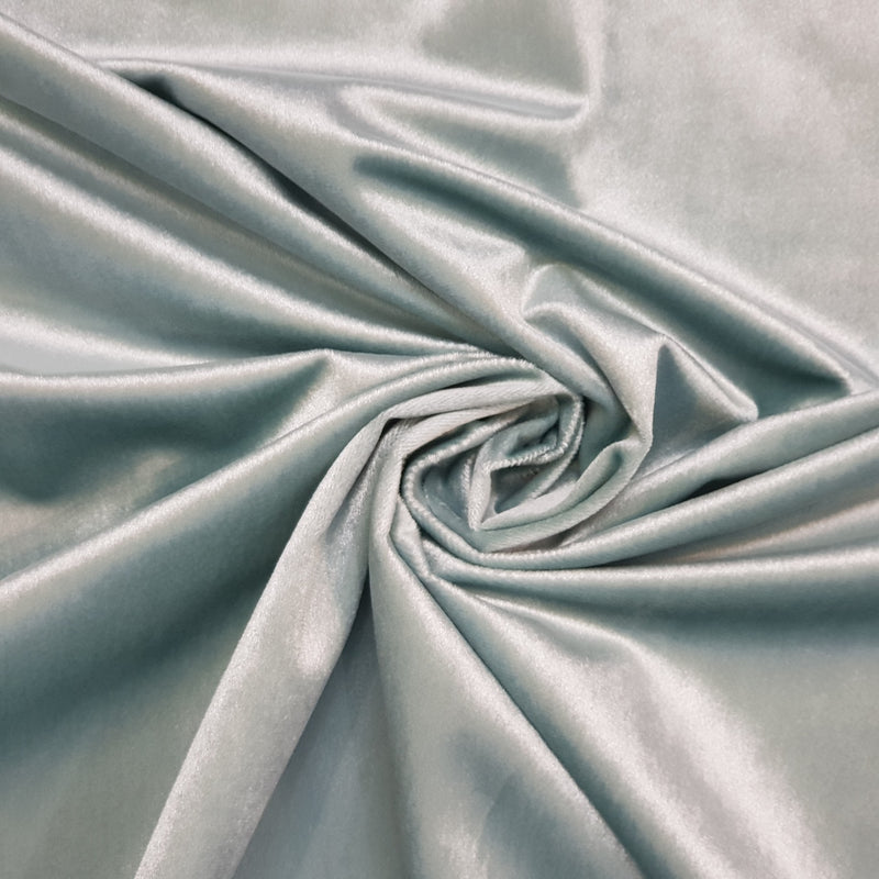 Bellissimo Plush Velvet Curtain Fabric, Mint Green