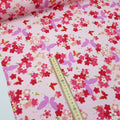 Butterfly Floral Flowers Rose & Hubble Cotton Fabric