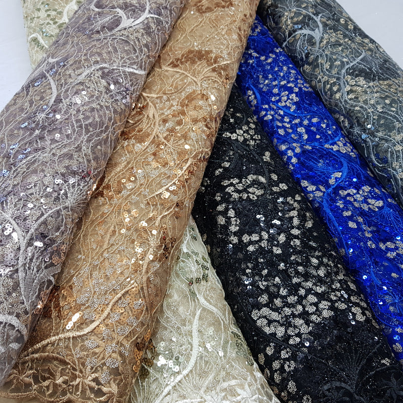 Embroidery 'Bling' Fancy Lace Net Dress Fabric