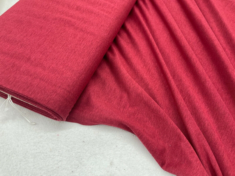 Rouge Foncé Stretch Coton Viscose Jersey Robe Tissu Tuniques/Tête Wrap 150cm