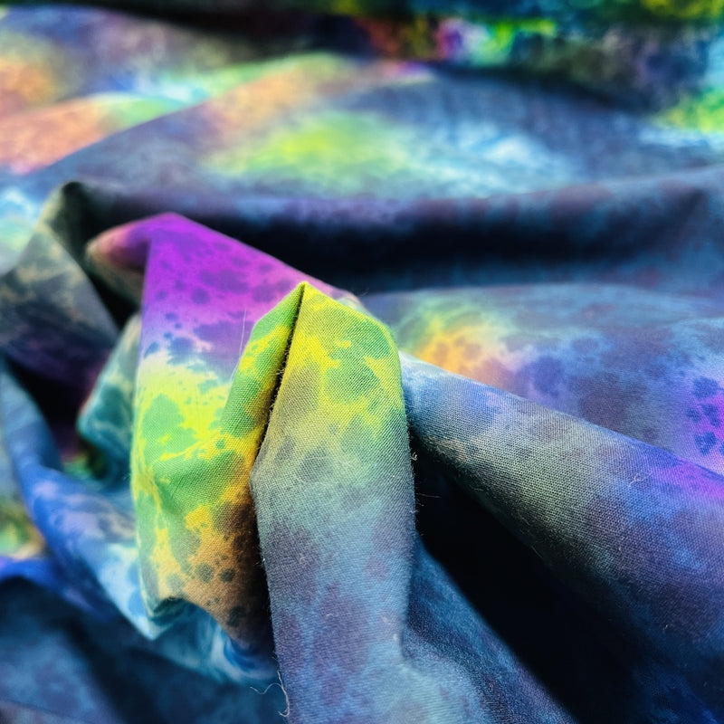 100% Cotton Tie Dye Batik Fabric, Nebula