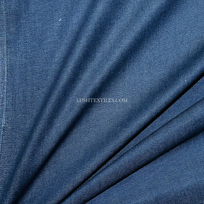 6oz Spray On Stretch Denim Jeans Fabric, Bleu Foncé