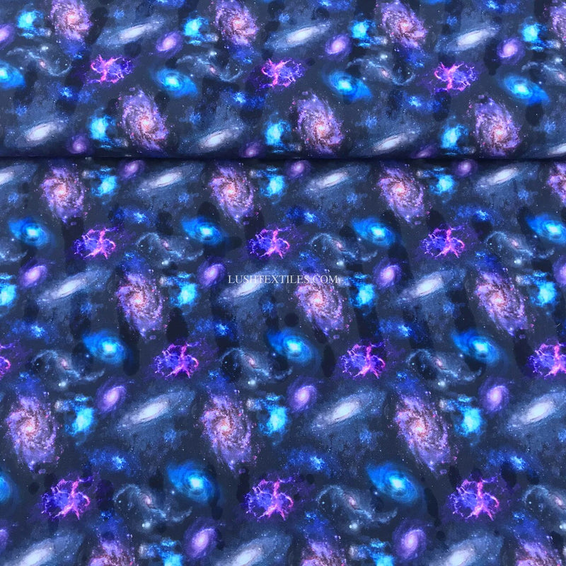 Cosmos Galaxy Space Theme Digital Cotton Fabric