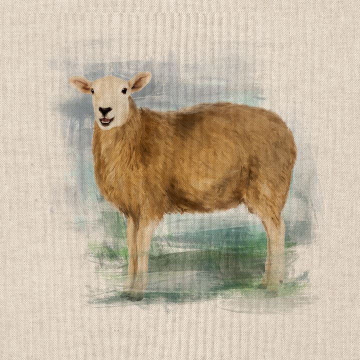 Cushion Picture Panel, Farm Sheep