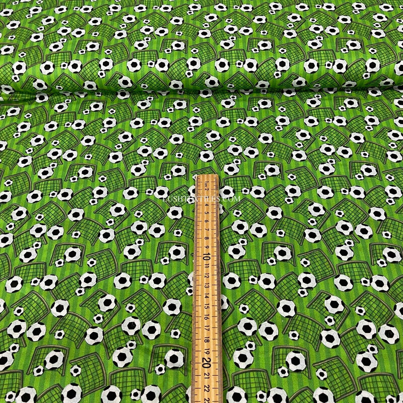 Football Crazy Fabric - Cotton- Soccer, World Cup. Upholstery, Cushions & Craft