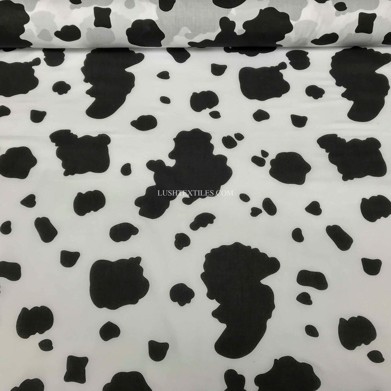 COW Spots Print PolyCotton Tissu Artisanat Enfants Amusant Artisanat Robe Matériel, 112cm