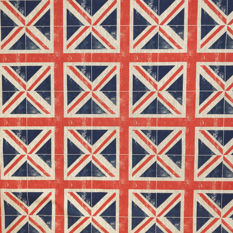 Digital Cotton Linen Fabric, Union Jack