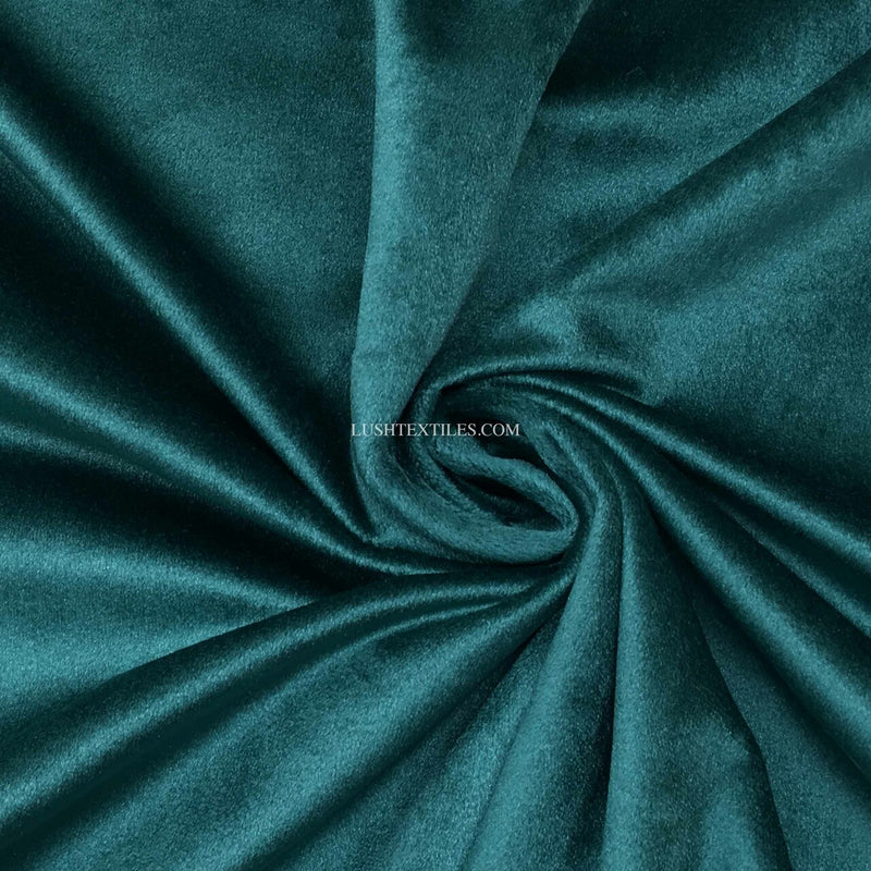 Bellissimo Plush Velvet Curtain Fabric, Teal