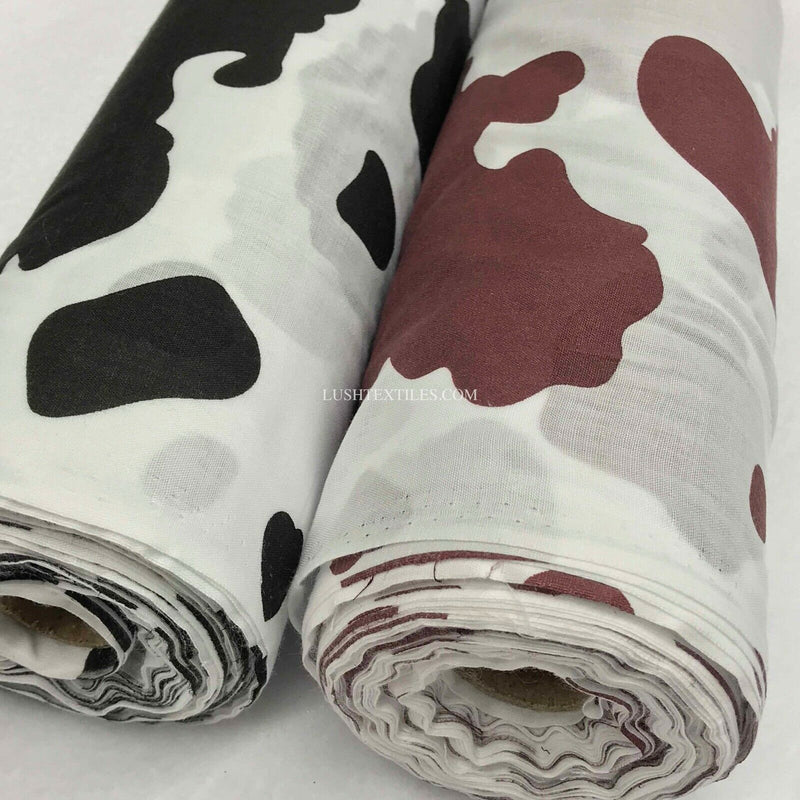 COW Spots Print PolyCotton Tissu Artisanat Enfants Amusant Artisanat Robe Matériel, 112cm