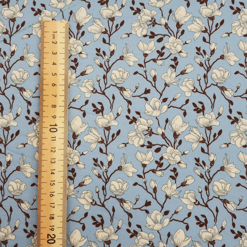 Flowers On Twigs Rose & Hubble Cotton Poplin Fabric