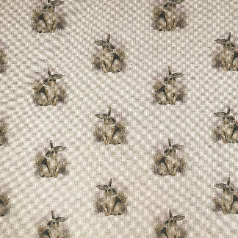 Digital Cotton Animal Linen Fabric, Rabbits