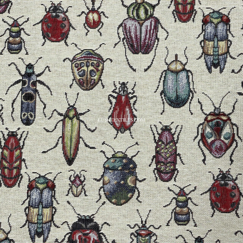 Bugs & Insects Printed Tapestry Upholstery Fabric