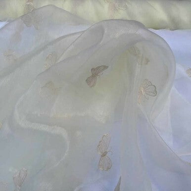 Butterfly Organza Net Curtains Voile Fabric