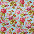 Garden Floral Flowers Rose & Hubble Cotton Poplin Fabric