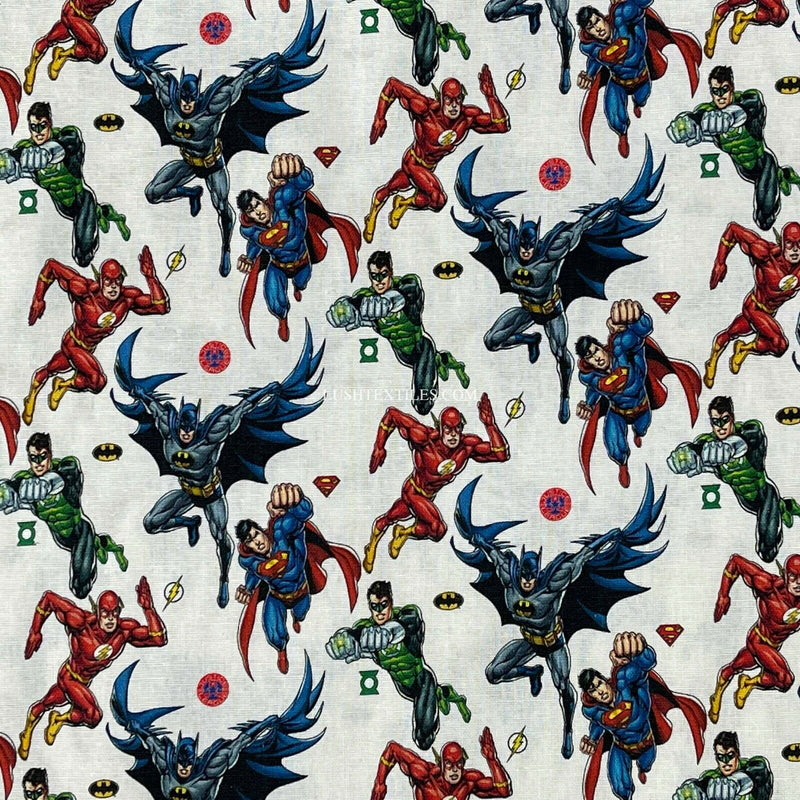 Tissu numérique 100 % coton Justice League Superhero Superman Batman Marvel Comic