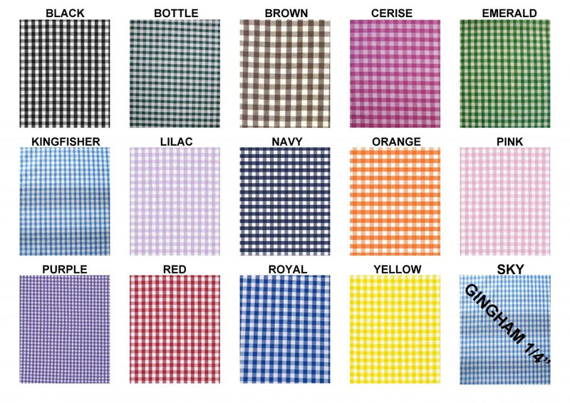 Gingham 1/4" Poly Cotton Dress Quilting Fabric