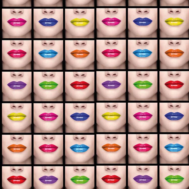 Colourful Lips Print Digital Furnishing Fabric