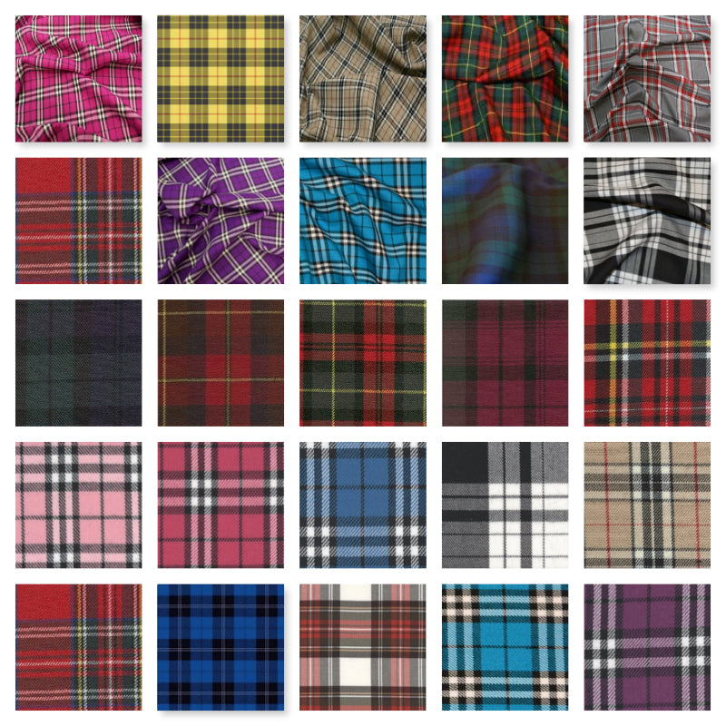 Tartan Check Polyviscose Dress Fabric