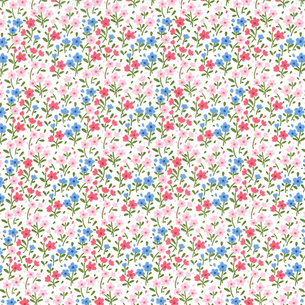 Small Daisy Flowers Polycotton Fabric