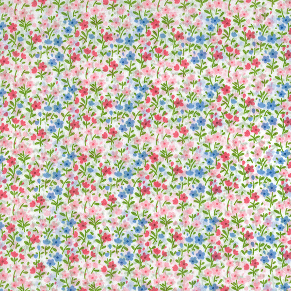 Small Ditsy Flowers Print Polycotton Fabric