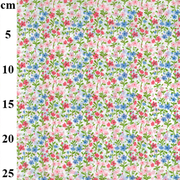 Small Ditsy Flowers Print Polycotton Fabric