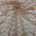 Fancy Pearl Net Lace Frill Dress Fabric