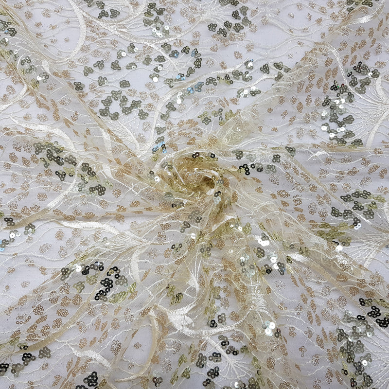 Broderie 'Bling' Fancy Lace Net Dress Fabric