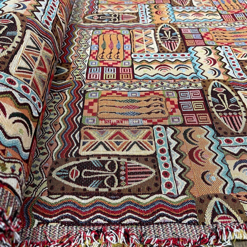 Matériau de coussin de chaise de canapé de tapisserie d'ameublement de rideau de tissu de tapisserie de luxe africain