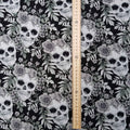 Tissu en popeline de coton Day Of The Dead Skulls Rose &amp; Hubble