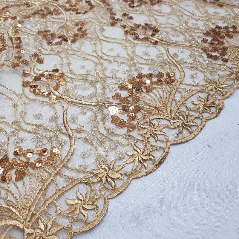 Broderie 'Bling' Fancy Lace Net Dress Fabric