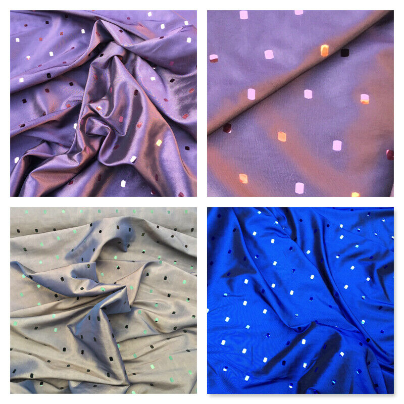 10m Prestige Sequin Taffeta Fabric Curtain Roman Blinds Gothic Wedding Dress