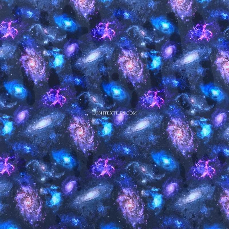 Cosmos Galaxy Space Theme Digital Cotton Fabric