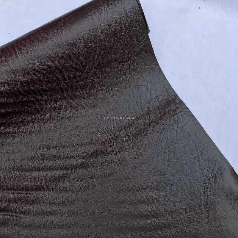 DARK BROWN LEATHER JACKET MOTORBIKE VINYL FABRIC UPHOLSTER SEAT BED WHOLESALER