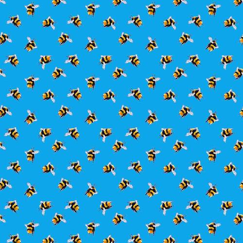 Crafty Bumble Bee Buzzy Bumblebee 100% Cotton Fabric