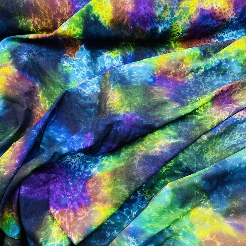 Tissu batik 100 % coton tie-dye, nébuleuse