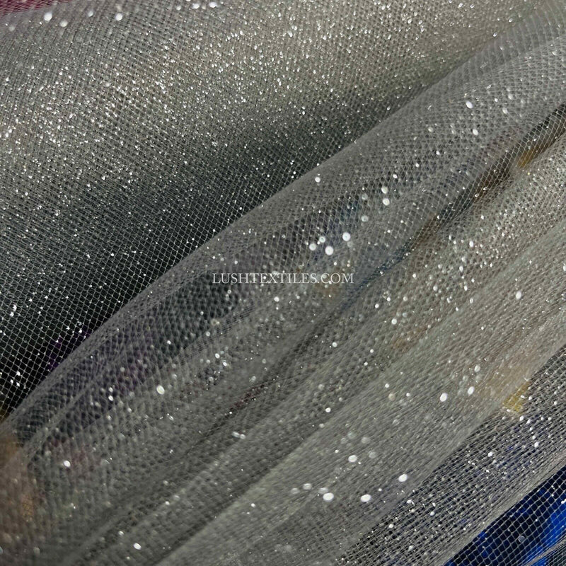 Tissu Tulle Fée Gris Foncé Stardust GLITTER Sparkling TUTU NET Dolls Wholesale