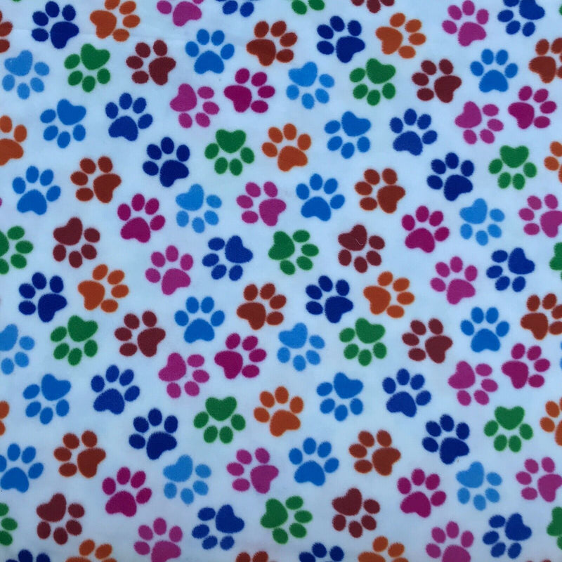 Anti Pol Polar Fleece DOGS PAWS Soft Printed Fleece Fabric Dog Beds Blanket