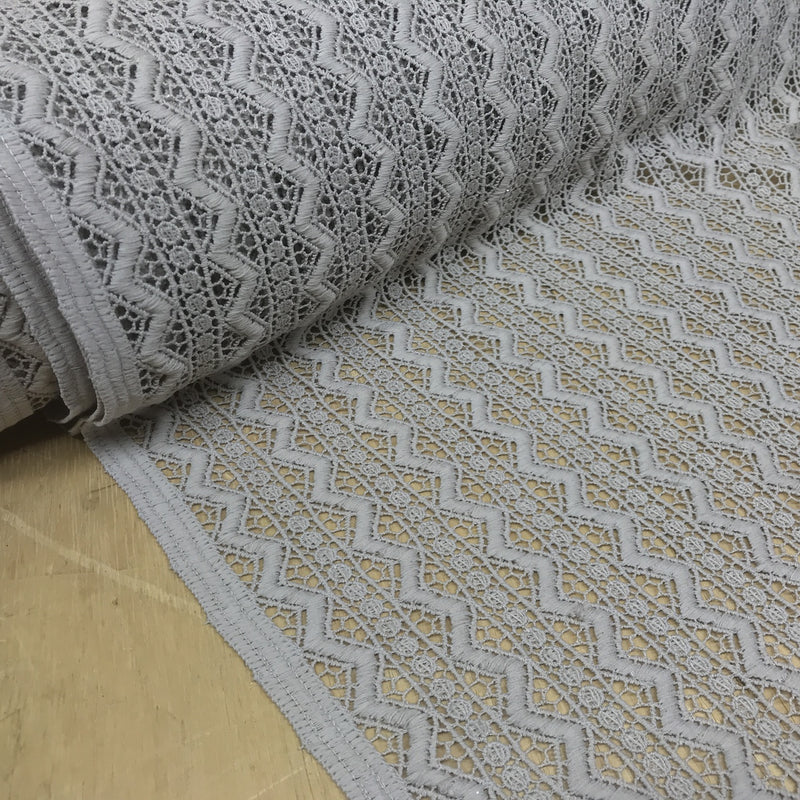 Tissu pour robe en dentelle de coton aztèque, taupe