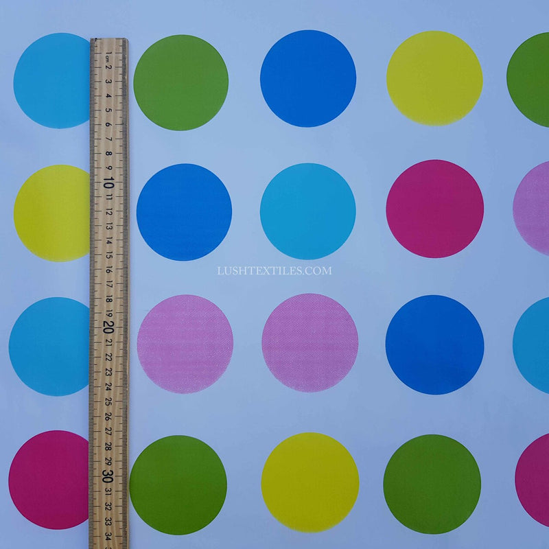 By The Metre Large Twister Spots PVC