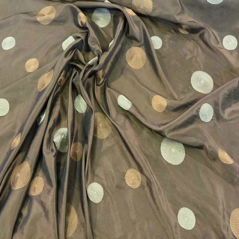 Embroidery Spotty Circle Taffeta Fabric