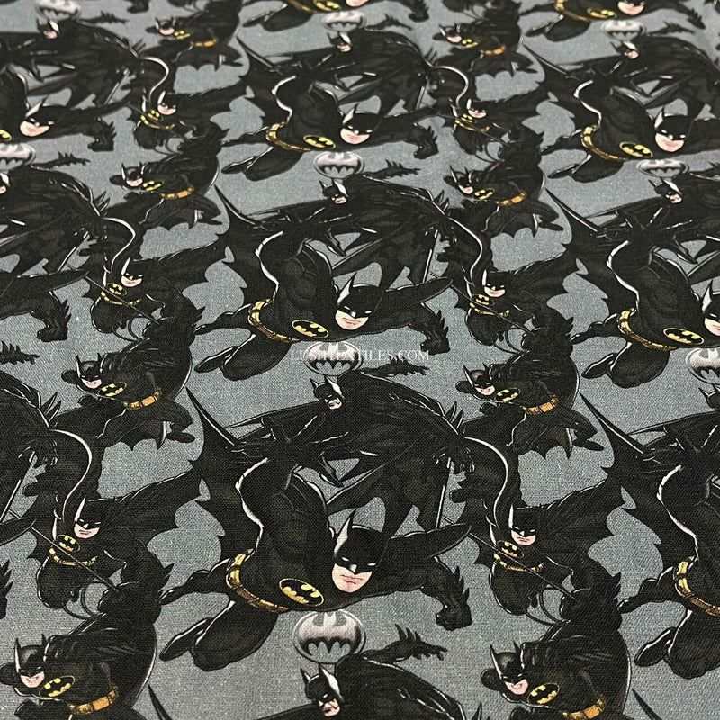 Tissu artisanal en coton à imprimé Batman