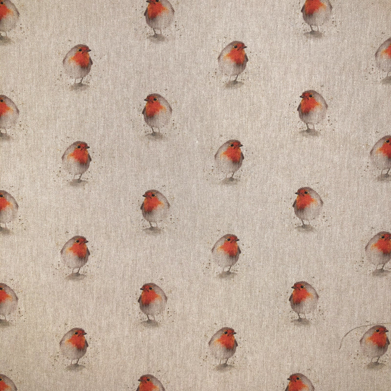 Digital Cotton Animal Linen Fabric, Robins