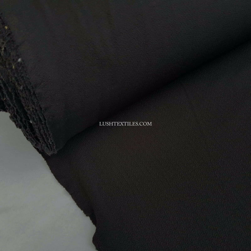 Black Cotton Viscose Crepe Stretch Jersey Abaya Dress Fabric 150 cm