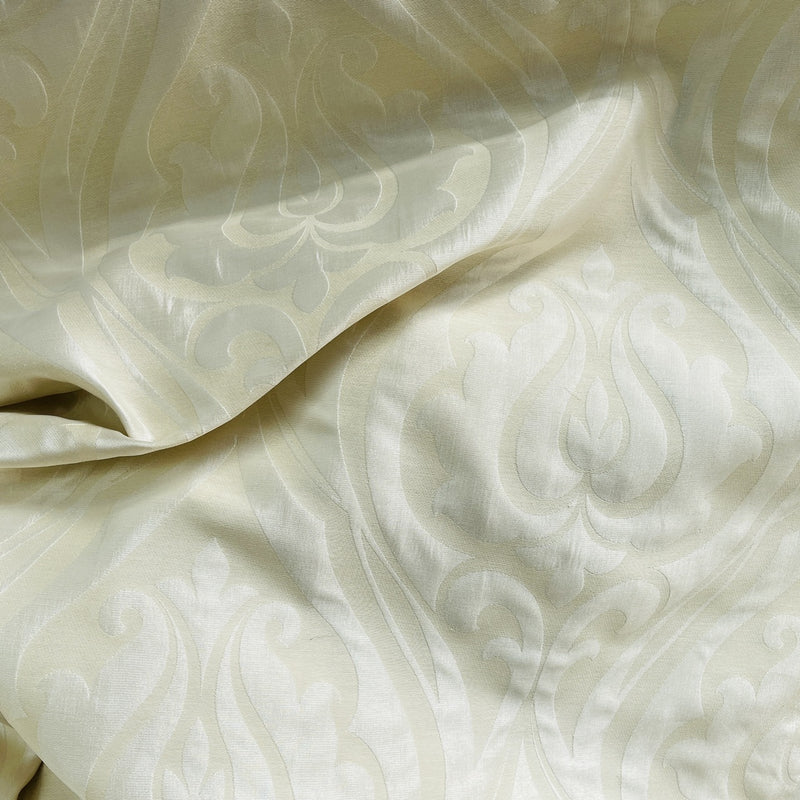 Damask Upholstery Curtain Brocade Fabric, Cream