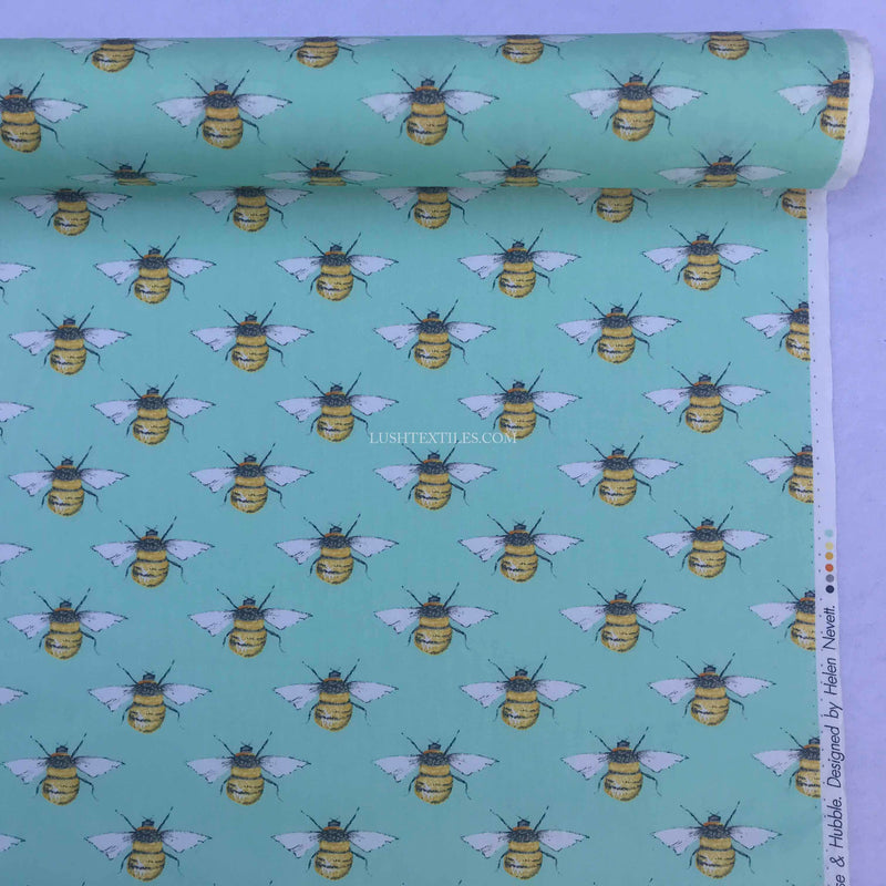 Bumblebee Rose & Hubble Cotton Poplin Dress Fabric