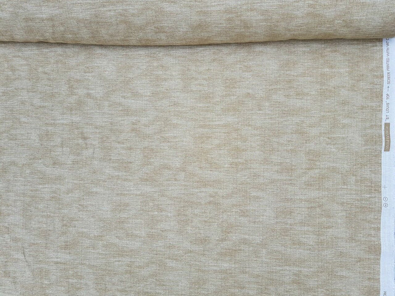 Beige Cotton Print Vintage Cotton Fabric