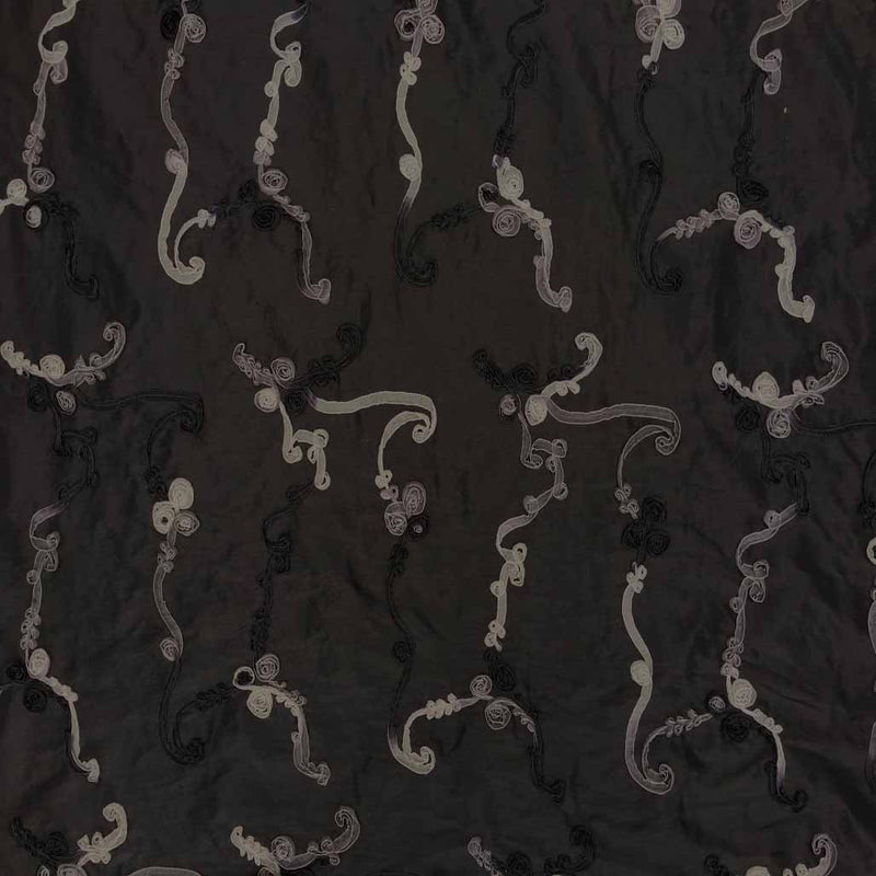 Coco Ribbon Organza Floral Taffeta Fabric