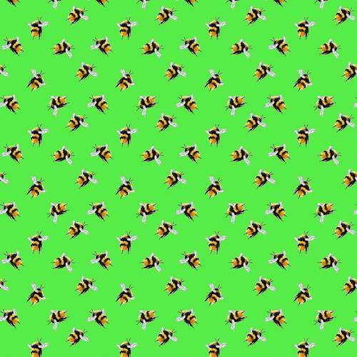 Bumblebee Digital Cotton Craft Bee Fabric, Apple Green