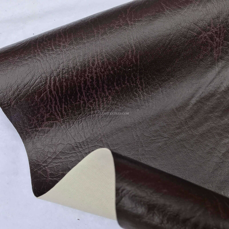 DARK BROWN LEATHER JACKET MOTORBIKE VINYL FABRIC UPHOLSTER SEAT BED WHOLESALER